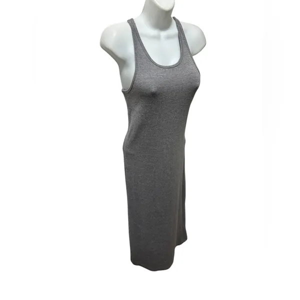 Allbirds Ribbed Maxi Dress Racerback Active Stretch Wool Blend S Gray Summer - Image 2