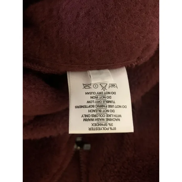 American Giant Burgundy Fleece Zip Hoodie Cozy USA Made XS - Image 5