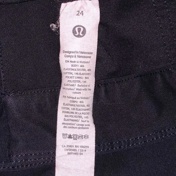 Lululemon Light Utilitech Cargo HR Pants Womens 24 Black High Rise Gorpcore‎ - Image 2