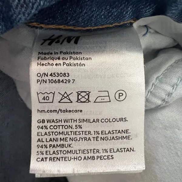 893 | H&M Divided High Waisted Relaxed Mom Jeans‎ Light Wash Blue Womens 2 - Image 5