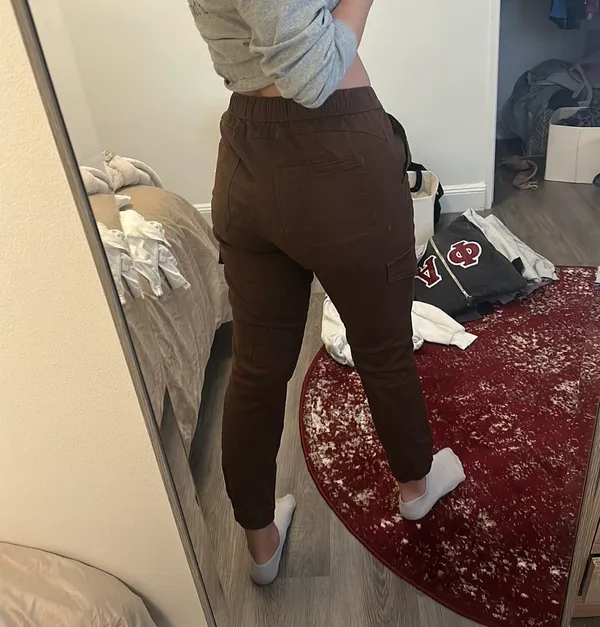 REWASH Brown Cargo Pants - Image 3