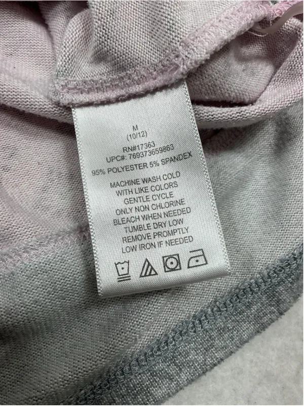 Womans Excellent Cuddl Duds 2 Pc Pajama Set Medium Pink Gray - Image 4