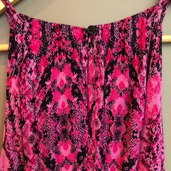 NWT INC Pink‎ Snakeskin Keyhole Midi Dress Size Medium - Image 7