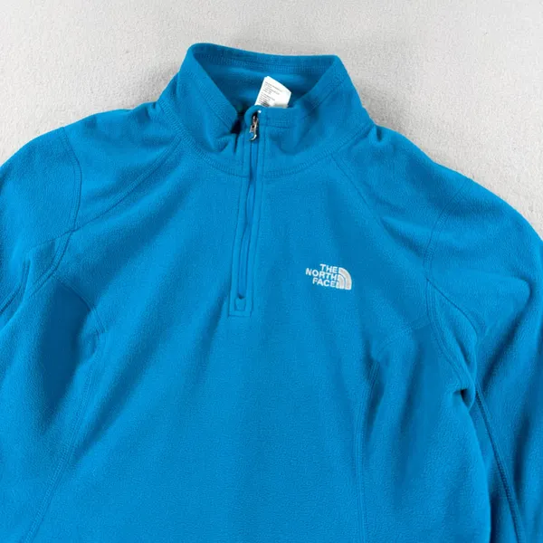 The North Face Womens TKA 100 Glacier Quarter Zip Fleece Pullover Blue Large - Image 2