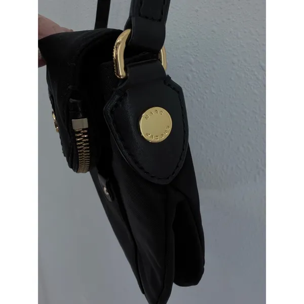 Marc Jacobs Crossbody Bag Black Nylon Leather Trim Gold Hardware OS - Image 10