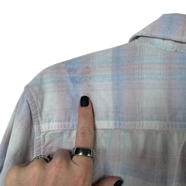 Tommy Bahama Coastal Cord Pastel Plaid Button Down‎ Cotton Shirt Casual Beach S - Image 5