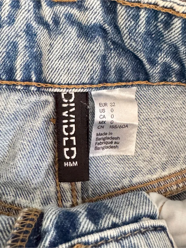 H&M Light Blue Wide-Leg Cargo Jeans - Image 9
