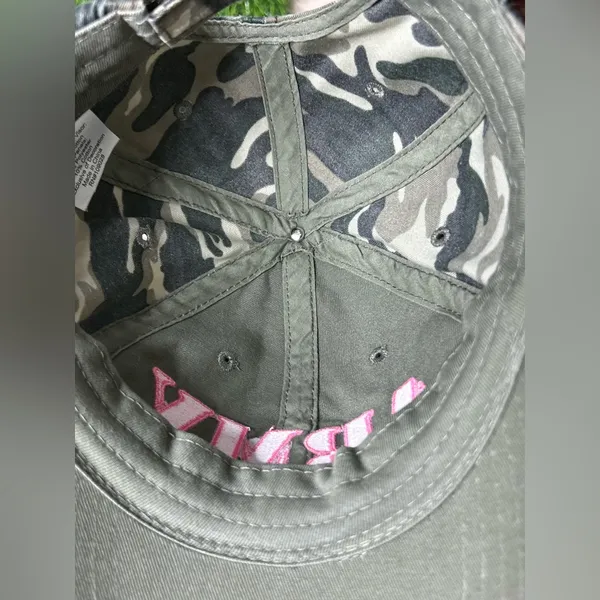 Army Camouflage women’s Cap Adjustable Baseball Hat. Green - Image 8