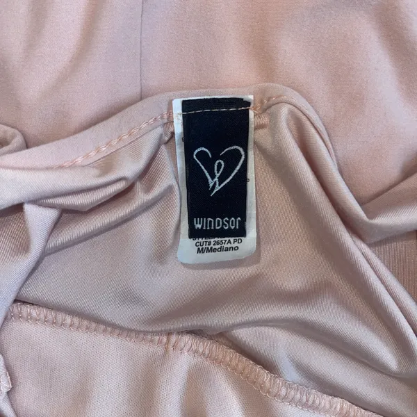 Windsor Dress Bodycon Pink Midi Ruched M - Image 7