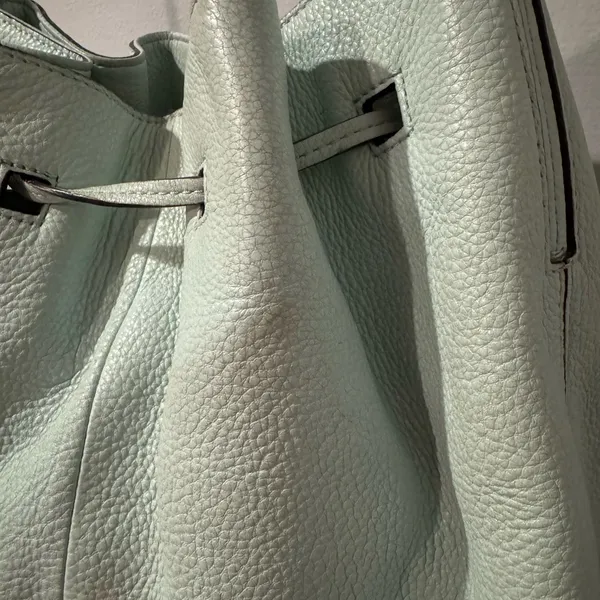 KATE SPADE Grey Street Tiny Cooper Turquoise Leather Crossbody Bucket‎ Bag - Image 8