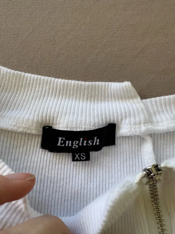 English Cotton Mixed Stitch Sweater White Size XS - Image 3