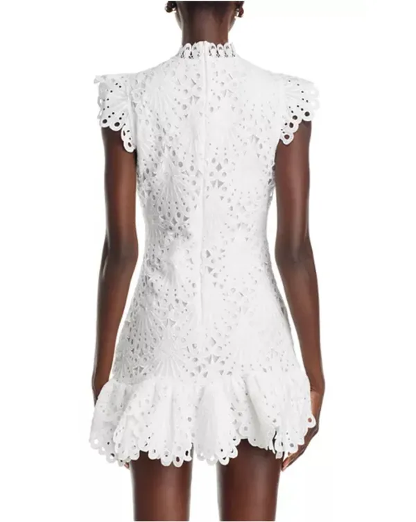 Aqua mock neck lace shift dress - Image 2