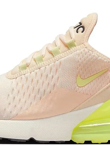 Nike Women's Peach and Lime Athletic Sneakers - Image 5