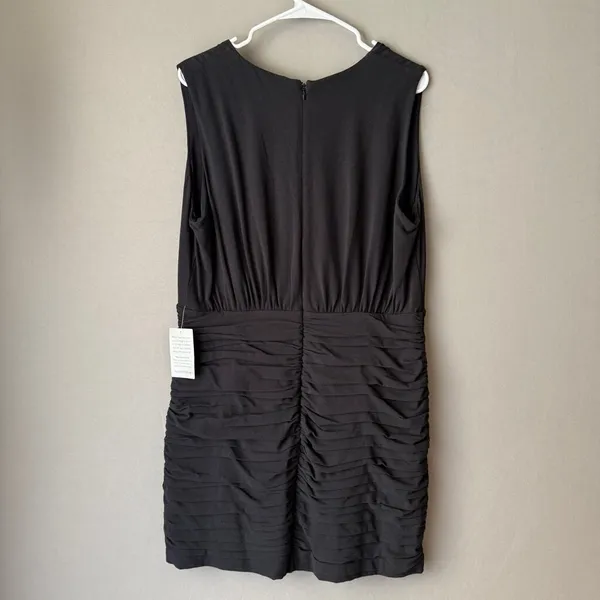 Chelsea28 XL Black Sleeveless Ruched Bodycon Mini Dress LBD Nordstrom‎ Formal - Image 8