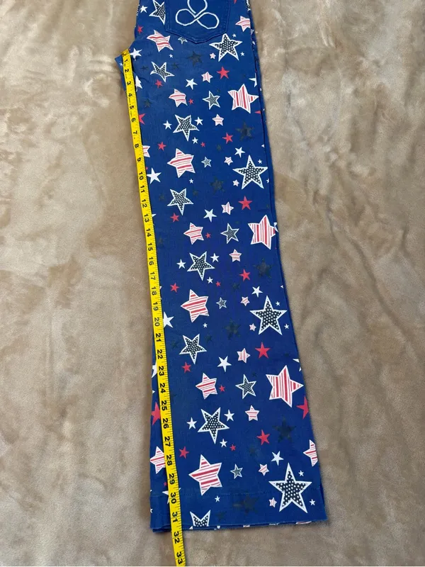 Ranch Dress’n Fallin Taylor Blue Star-Print Jeans Size 28 - Image 8