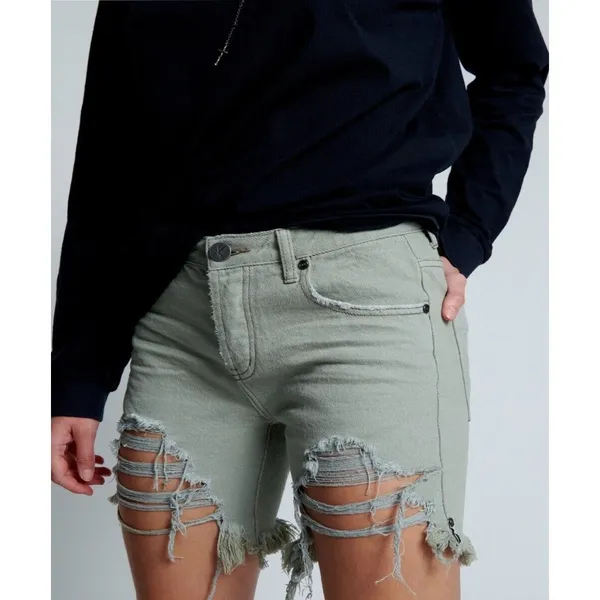 NEW Size 25 Womens One Teaspoon Super Khaki Stevies Slim-Fit Boyfriend Short - Image 4