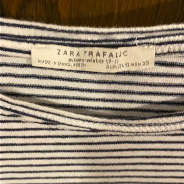 ZARA Stripped T-shirt Women’s Small - Image 2