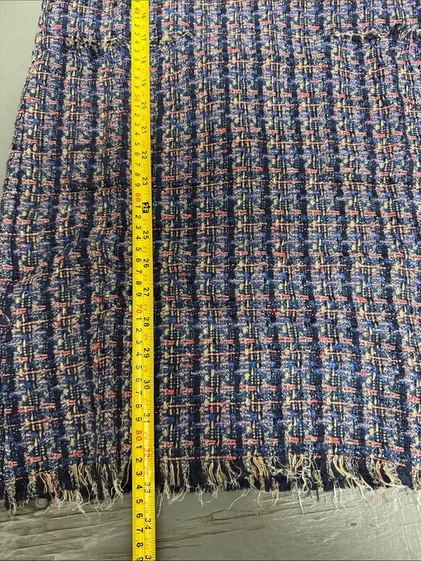 Ann Taylor Multi-Color‎ Tweed V-Neck Shift Dress with Fringe Trim - Image 5