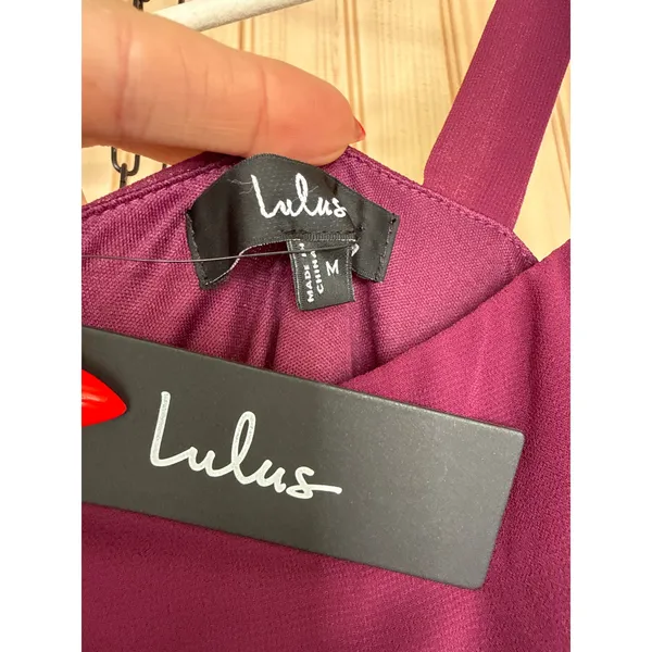 NWT Lulus Remarkable Arrival Plum Purple Sleeveless Maxi Dress Bridesmaid Size M - Image 7