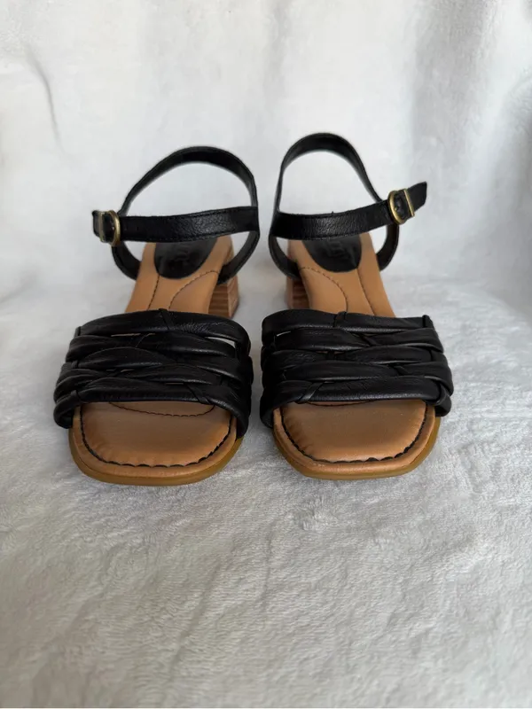 Born Womens Footwear/Shoes/Sandals "Shonie" Black Woven Leather Us 6m/Eu 36 Euc - Image 4