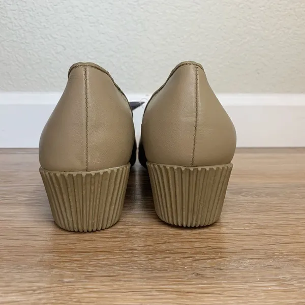 NWT Dr. Scholl’s Slip On Nude Comfort Leather Wedges, Size 10 - Image 6