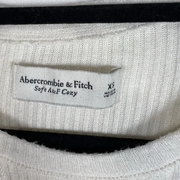 Abercrombie Fitch‎ Soft A&F Cozy Women's Ivory Long Sleeve Tunic Top Women Sz XS - Image 4