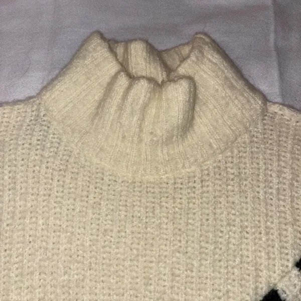 Urban Outfitters Gemini Cream Striped Sleeve‎ Turtleneck chunky knit Sweater - Image 4