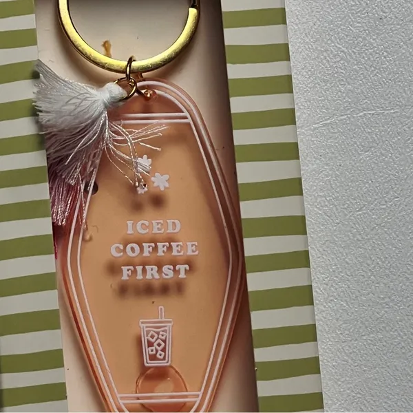 Ice Coffee First Key Chain Accessory NWT - Image 4