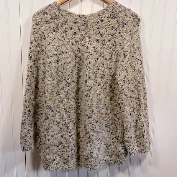 Lou & Grey crewneck multicolor eyelash sweater - Image 5