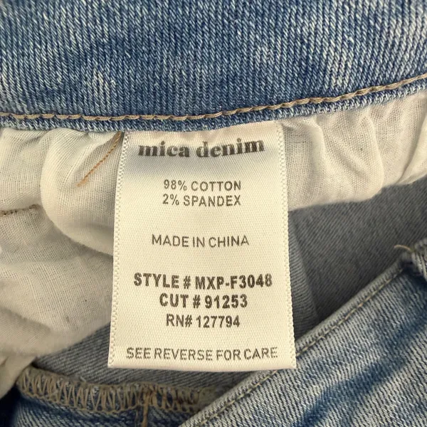 Mica Los Angeles Jeans 90's Vintage Crop Flare LightWash Distressed HighRise 20‎ - Image 10