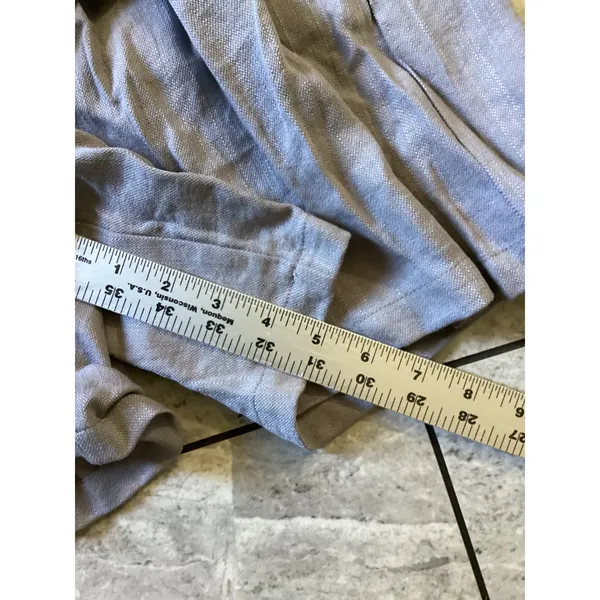 Halara NWOT Light Gray Linen-Feel Paperbag Waist Shorts with Tie Belt Small - Image 4
