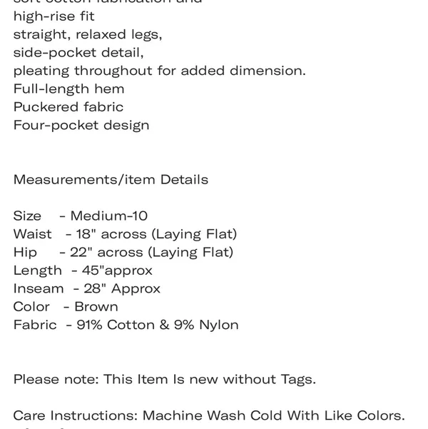 Free people brown thin line chino pants - Image 7