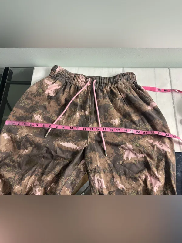 Davi and Dani Holding On Pink Camouflage Wide Leg Baggy Pants Toggle Drawstring - Image 6