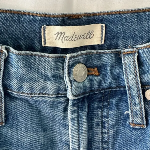 Madewell Women’s Jeans Size 27 Blue The Perfect Vintage Jean Light Wash Raw Hem - Image 3