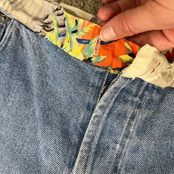 Agolde Rio Palm Tree Print Cuff Jeans Size 29 Y2K - Image 3