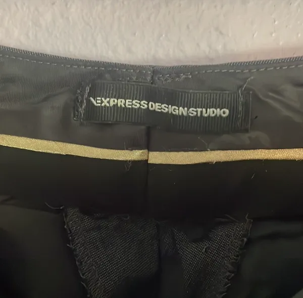 Express Charcoal Mid/Low-Rise Slacks - Image 3
