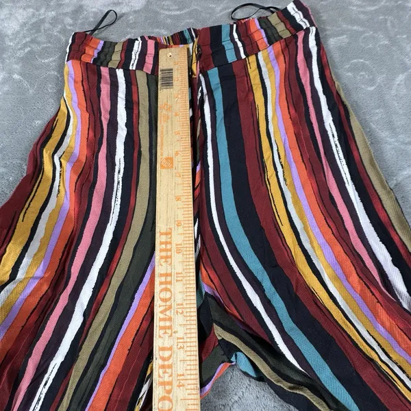 Free People Striped Wide Leg Palazzo Pants Women S Boho Festival Colorful Hippie - Image 5