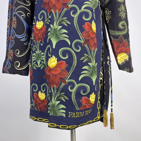 NWOT Farm Rio x Anthropologie Mixed Arabesque Scarves Wrap Mini Dress Size M - Image 7