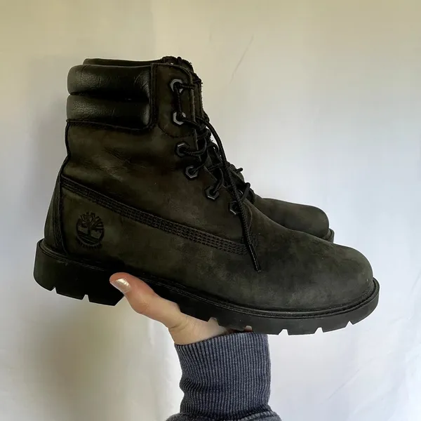 Timberland‎ Ortholite dark gray suade boots primaloft women's size 7 lace up - Image 2