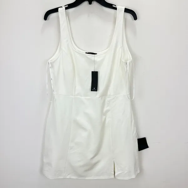 Lulus Always Admired White Sleeveless Mini Dress Ponte Stretch Knit XL NWT - Image 5