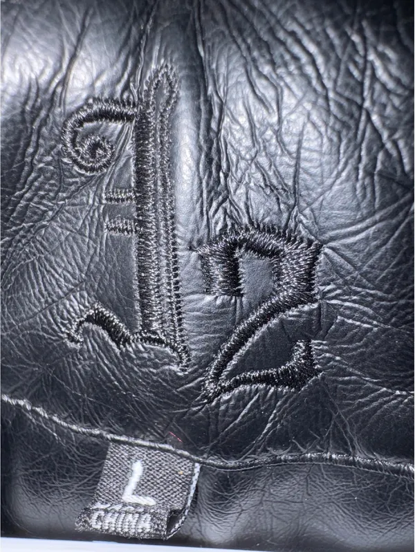 J2 Faux Leather & Knit Hoodie Jacket - Size L, Street Style - Image 2