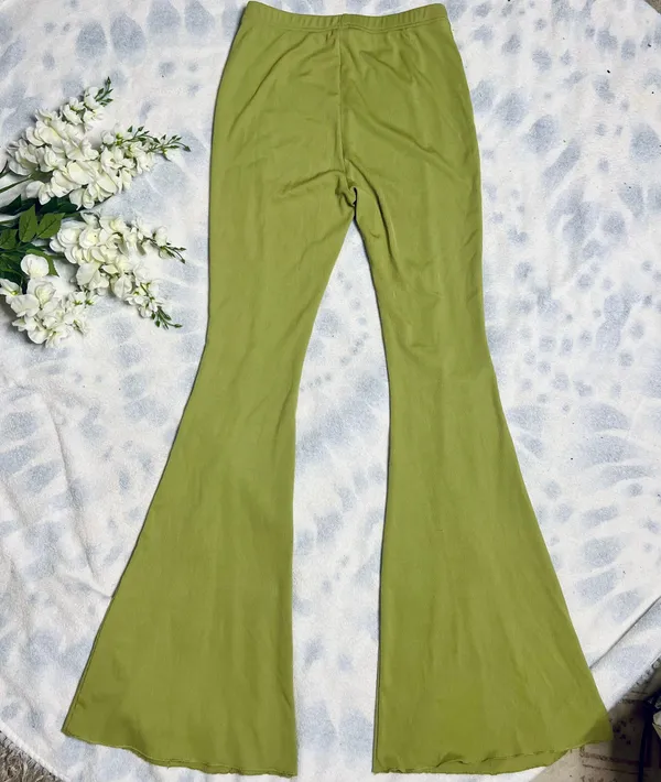 Avocado Ribbed Flare Pants - Image 6