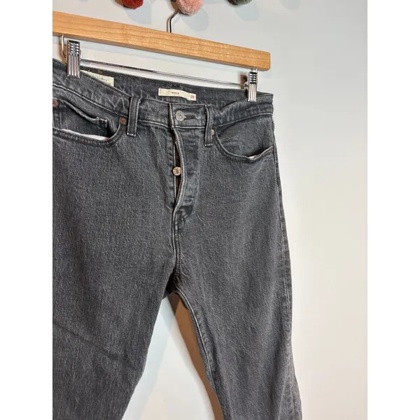 Levi's washed black Wedgie jeans - Image 3