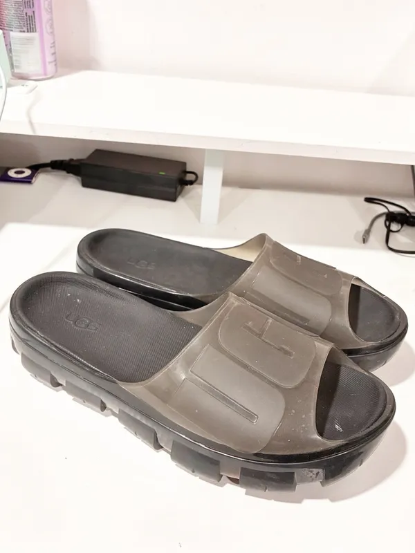 Ugg Black Jella Clear Slide Slip On Sandal Size 8 - Image 3