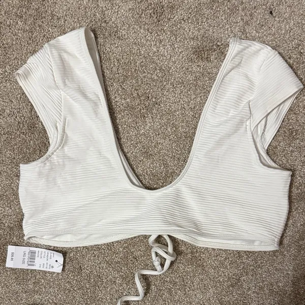 Pacsun LA Hearts White Ribbed Bikini - Image 4