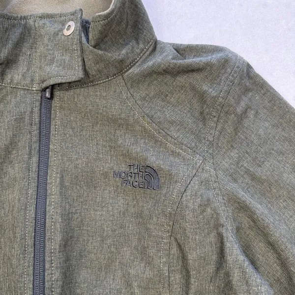 The North Face Women’s Softshell Jacket Size S Olive Green Full Zip Fleece Lined - Image 4