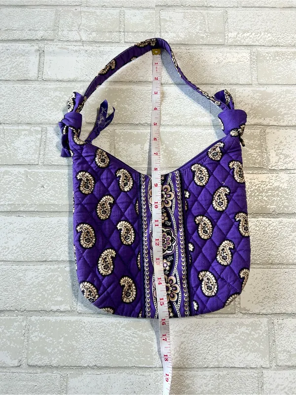Vera Bradley Calypso Quilted Purple Floral-Paisley Shoulder Bag - Retired Print - Image 6