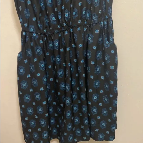Cotton On Juniors Dress Tank Top Style M Medium Black & Blue Knee Length Midi - Image 4