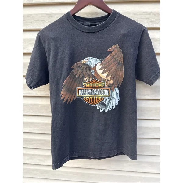 HARLEY DAVIDSON Women's Large Black Tshirt St.‎ Augustine, Florida Adamec - Image 2
