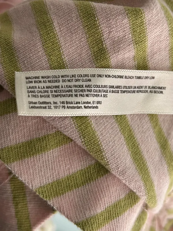 Free People Free-est Cecelia Midi Dress Striped Green Pink XS NWT Cotton - Image 11